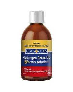 Gold Cross Hydrogen Peroxide 6% w/v Solution 400mL