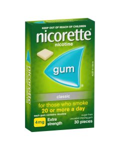 Nicorette Quit Smoking Extra Strength Nicotine Gum Classic 30