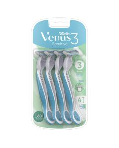 Gillette Venus Simply 3 Sensitive Women's Disposable Razors, 4 count