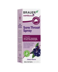 Brauer Sore Throat Spray Adult 50ml