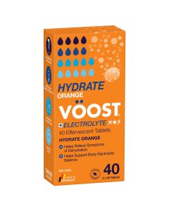 Voost Hydrate Orange Effervescent Tablets 40 Pack