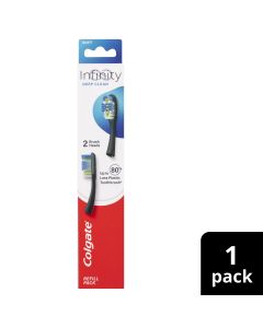 Colgate Infinity Deep Clean Replacement Toothbrush Heads, 2 Pack Soft Bristle Refill