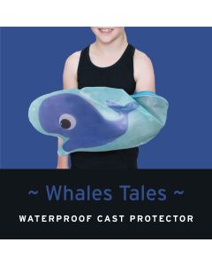 Crazy Casts Waterproof Cast and Bandage Protector Whale Tales