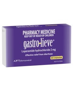 Gastro-lieve (Loperamide) 20mg 20 Capsules