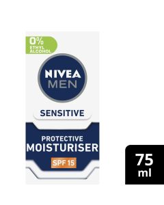 Nivea Men Sensitive Protective Moisturiser Spf15+ 75Ml