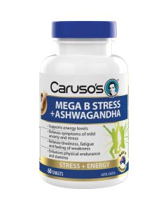 Caruso's Mega B Stress + Ashwagandha 60 Tablets