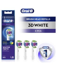 Oral B 3D White 3 Pack Replacement Electric Toothbrush Head