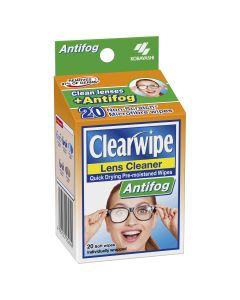 Clearwipe AntiFog Lens Cleaner 20 Wipes