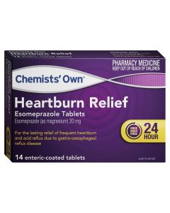 Chemists' Own Heartburn Esomeprazole 20mg 14 Tablets