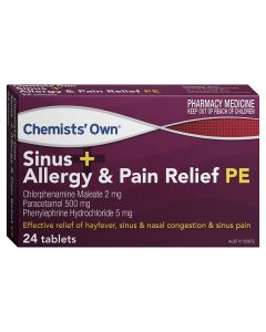 Chemists' Own Sinus + Allergy & Pain Relief PE 24 Tablets