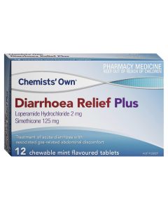 Chemists' Own Diarrhoea Relief Plus Chewable 12 Tablets