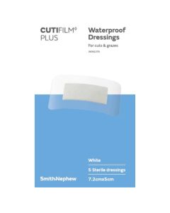 Cutifilm Plus Waterproof Dressing 7.2x5cm 5 Pack