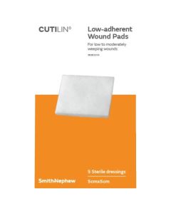 Cutilin Low-Adherent Wound Pads 5 x 5cm 5 Pack