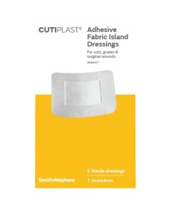 Cutiplast Adhesive Fabric Dressings 7.2cm x 5cm 5 Pack