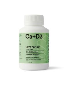 Ultra Nature Essentials Calcium + Vitamin D3 Tablets 100