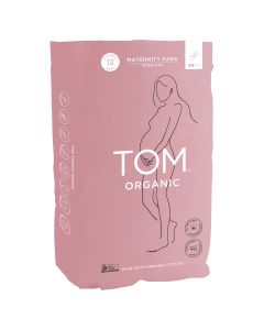 Tom Organic Maternity Pads with Organic Cotton 12 Pack