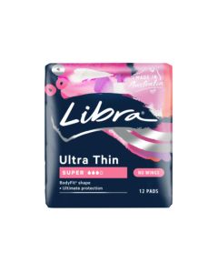 Libra Ultra Thin Pads Super No Wings 12 Pack