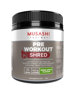 Musashi Pre Workout Shred Green Apple 225g