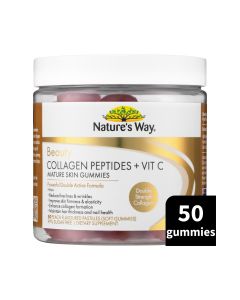 Nature's Way Beauty Collagen Peptides + Vit C Mature Skin 50 Gummies