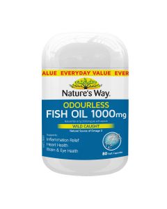 Nature's Way Odourless Fish Oil 1000mg 80 Capsules