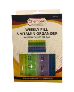 Chempak Weekly Pill & Vitamin Organiser 4 per Day