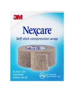 Nexcare Self Stick Compression Wrap 25mm x 2m