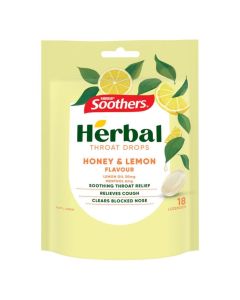 Soothers Herbal Honey & Lemon Lozenges 18