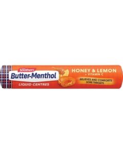 Allens Butter Menthol Liquid Centres Honey & Lemon 10 Lozenges