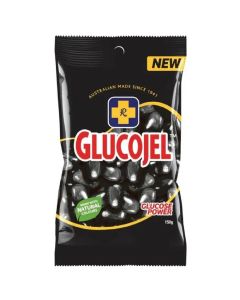 Gold Cross Glucojels Black Jelly Beans 150g