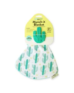 Malarkey Kids Munch-It Teething Blanket 3-12m Green Cactus