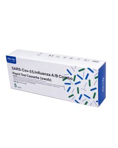 SARS-Cov-2 & Influenza AB Combo Rapid Antigen Test Cassette (swab) 5 Tests Per pack