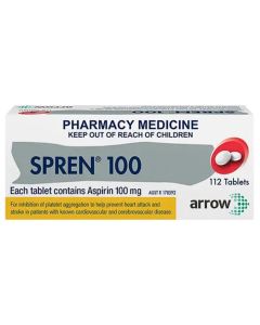 Spren Aspirin 100mg 112 Tablets