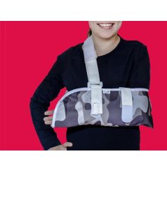 Crazy Casts Children's Arm Sling with optional Immobiliser Strap - Camouflage Design, size large