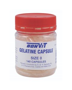 Bonvit Empty Gelatine Capsule Size 0 140 Capsules