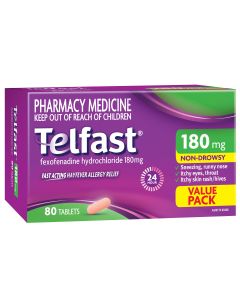 Telfast 180mg 80 Tablets 