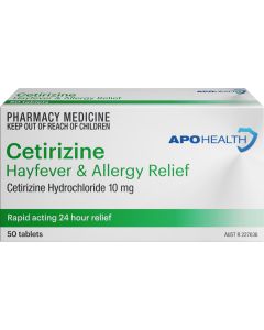 ApoHealth Cetirizine HCL 10mg 50 Tablets 