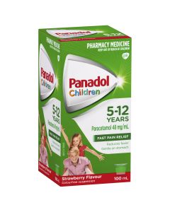 Panadol Children 5-12 Years Suspension Strawberry Flavour 100 mL