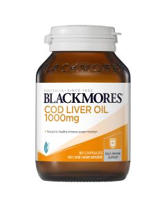 Blackmores Cod Liver Oil 1000mg 80 Capsules