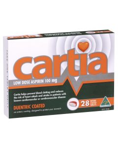 Cartia 100mg 28 Tablets 