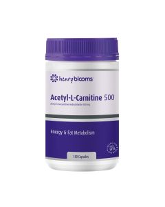 Henry Blooms Acetyl L-Carnitine 500 180 Vegetarian Capsules