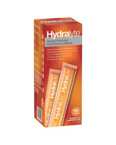 Hydralyte Electrolyte Ice Blocks Orange 16 Pack