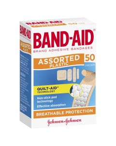 Band-Aid Assorted Plastic Shapes 50 Pack