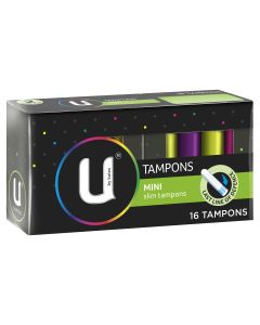 U By Kotex Mini Slim Tampons 16 Pack