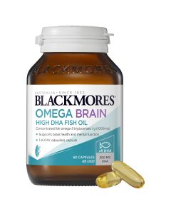 Blackmores Omega Brain High DHA Fish Oil 60 Capsules