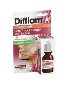 Difflam Antibacterial Sore Throat Gargle with Iodine Concentrate 15mL