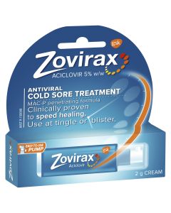 Zovirax Cold Sore Treatment Cream Pump 2g