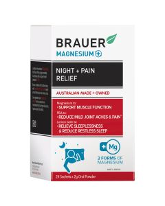 Brauer Magnesium+ Night + Pain Relief 24 Sachets