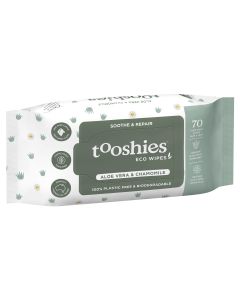 Tooshies Biodegradable Baby Wipes Aloe Vera + Chamomile 70 Pack