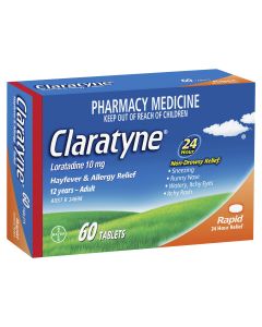 Claratyne Allergy Hayfever Relief Antihistamine Tablets 60 Pack