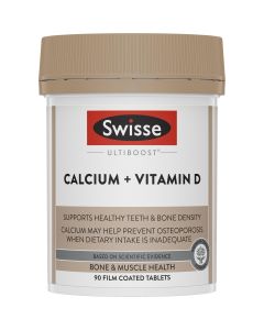 Swisse Ultiboost Calcium + Vitamin D 90 Tablets